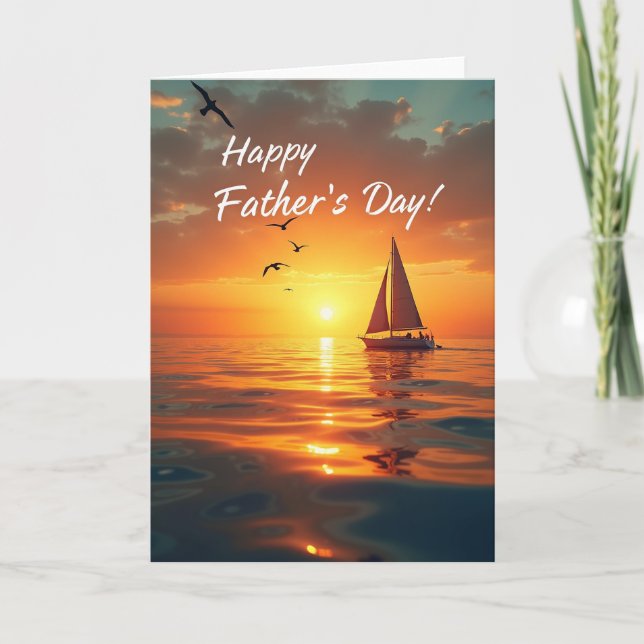 Maritime Fathers Day Scene Card (Front)
