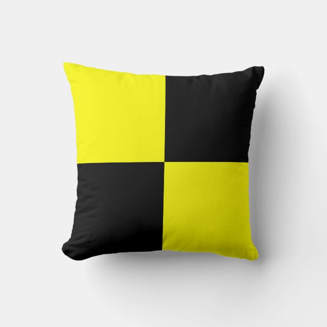 Maritime Flag L — Lima Cushion (Front)