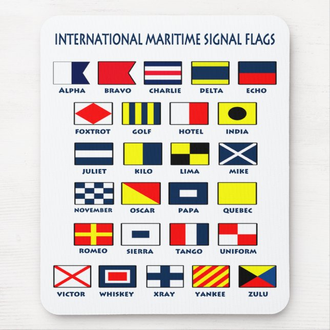 Maritime Flag Signals Mousepad (Front)