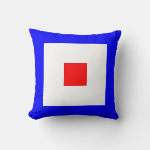Maritime Flag W — Whiskey Cushion