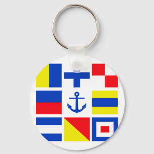 Maritime flags key chain