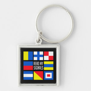 Maritime flags key chain