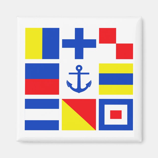 Maritime flags magnet (Front)