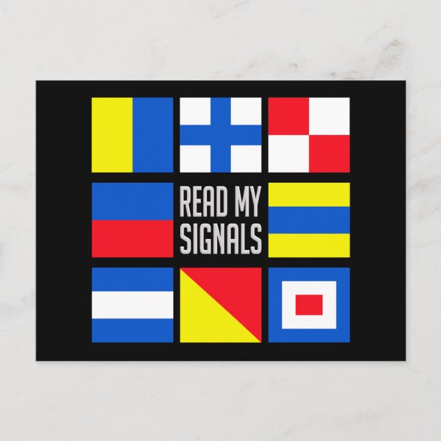 Maritime flags postcard - customise! (Front)
