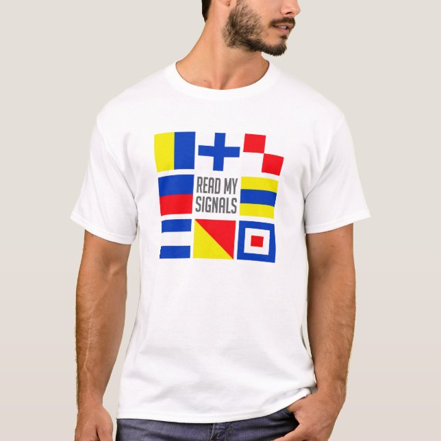 Maritime flags shirt - choose style & colour (Front)