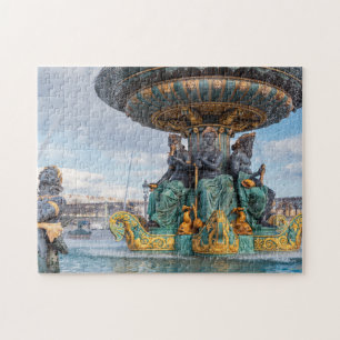 Maritime Fountain at place de la Concorde - Paris Jigsaw Puzzle