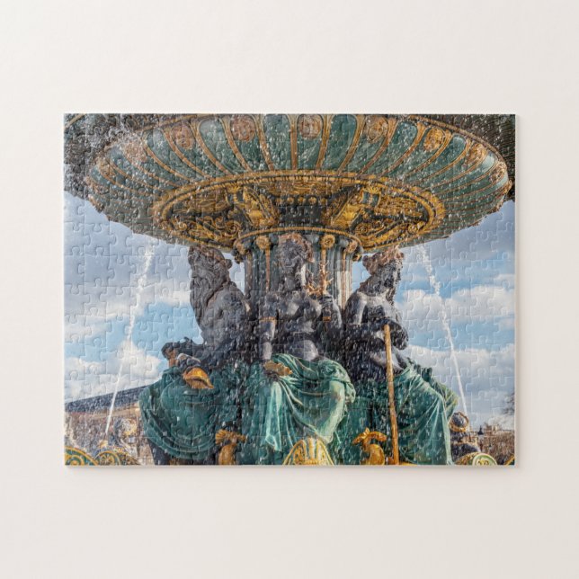 Maritime Fountain at place de la Concorde - Paris Jigsaw Puzzle (Horizontal)