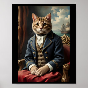 Maritime Meow Sticker Poster