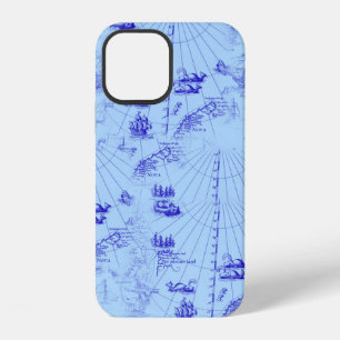 Maritime Nautical Chart Pattern With Galleys iPhone 12 Case