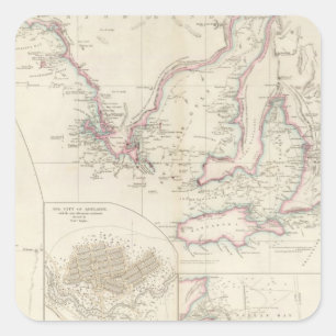 Maritime Portion of South Australia Square Sticker