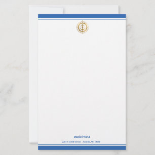 Maritime Print Custom Stationery Paper
