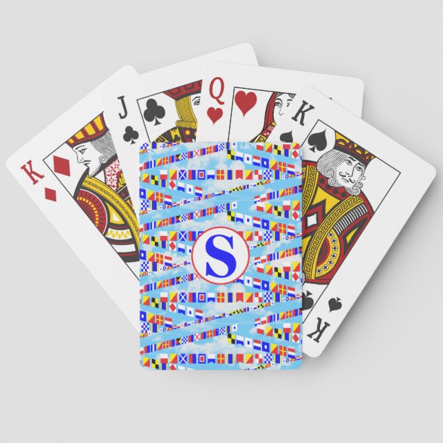 Maritime Sailor Signal Flags  Playing Cards (Back)