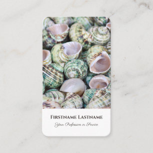 Maritime seashells scallops travel agent experts business card