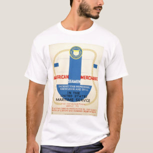 Maritime Service Recruiting Poster - WPA T-Shirt