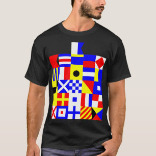 Maritime Signal Flags Alphabet A–Z Design T-Shirt