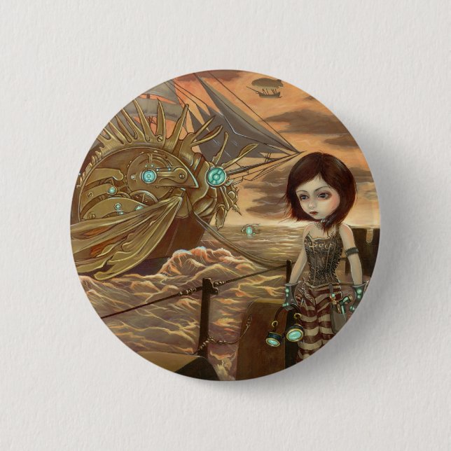 "Maritime Sunset" Button (Front)