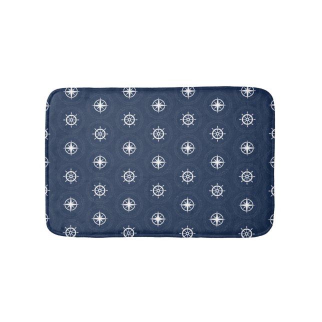 Maritime Tool Pattern Bath Mat (Front)