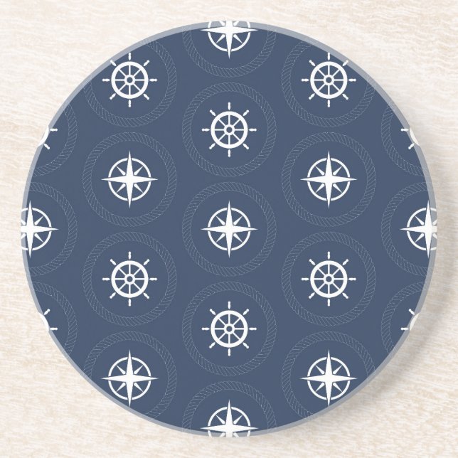 Maritime Tool Pattern Coaster (Front)
