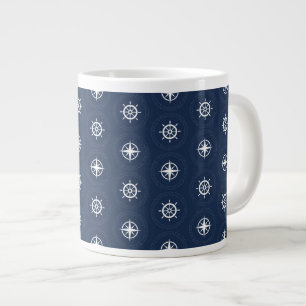 Maritime Tool Pattern Large Coffee Mug