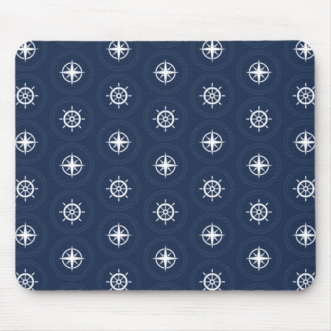 Maritime Tool Pattern Mouse Pad (Front)