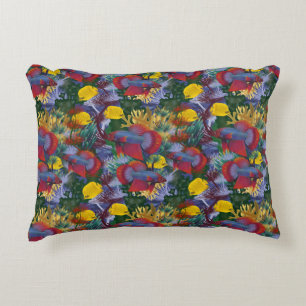 Maritime Undersea Colourful Fish Red Yellow Seawee Decorative Cushion