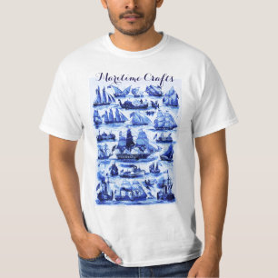 MARITIME,VINTAGE SHIPS,SAILING VESSELS,Navy Blue T-Shirt