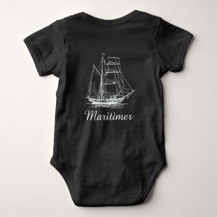Maritimer nautical sailing ship boat baby shirt