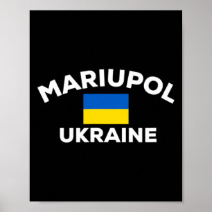 Mariupol Ukraine Ukrainian Flag City  Poster