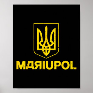 Mariupol Ukraine Vintage I Stand With Mariupol Ukr Poster