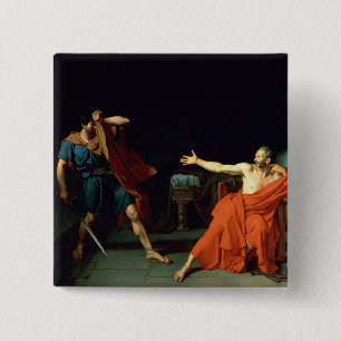 Marius at Minturnae, 1786 (oil on canvas) 15 Cm Square Badge