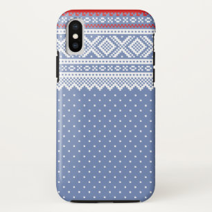 Mariusgenser Christmas Sweater Pattern iPhone X Case