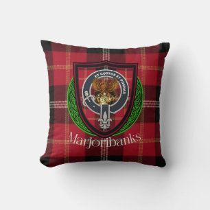 Marjoribanks Scottish Clan Tartan & Crest Cushion