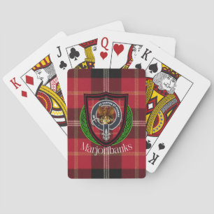 Marjoribanks Scottish Clan Tartan & Crest Playing Cards