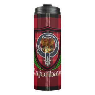 Marjoribanks Scottish Clan Tartan & Crest Thermal Tumbler