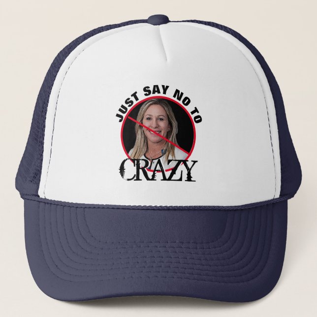Marjorie Greene Just Say No  Trucker Hat (Front)