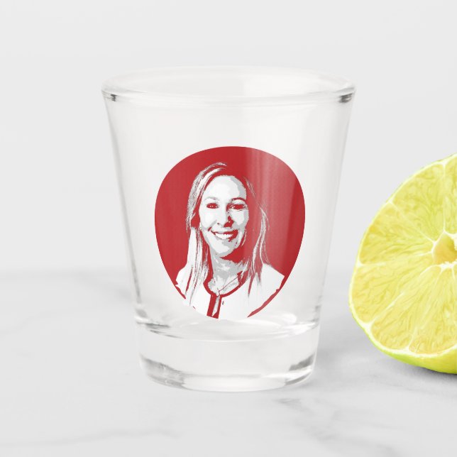 Marjorie Taylor Greene Shot Glass (Front)
