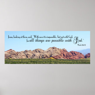 Mark 10:27 Poster