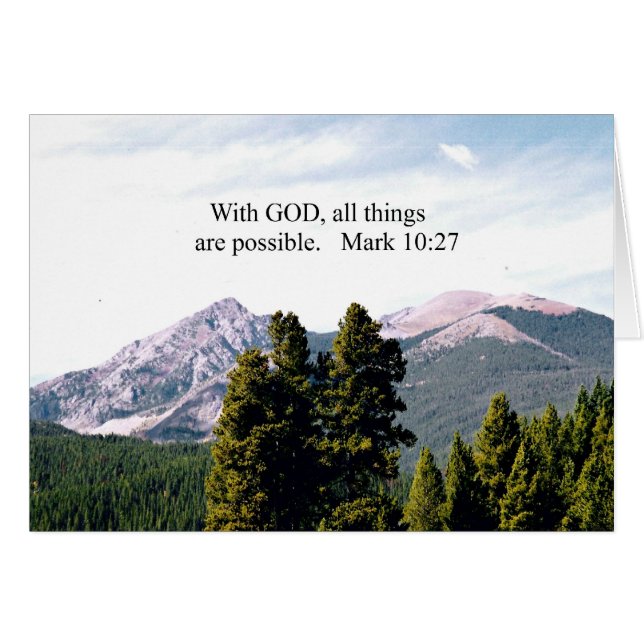 Mark 10:27 With God, all things are possible. (Front Horizontal)