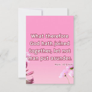 Mark 10:9 KJV Bible Scripture Pic Greeting Card