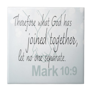 Mark 10:9 Marriage Bible Verse Ceramic Tile