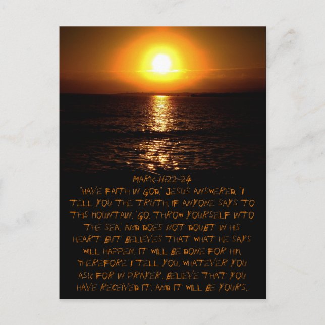 Mark 11:22-24 Postcard (Front)