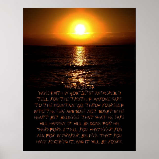 Mark 11:22-24 Poster (Front)