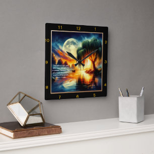 Mark 11:24 Blessing: Personalised Home Display Square Wall Clock