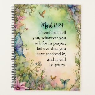 Mark 11:24 Christian Watercolor Image Planner