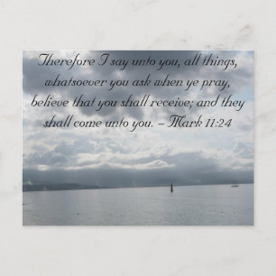 Mark 11:24 - Faith Postcard