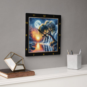 Mark 11:24 Faith Reminder: Personalised Square Wall Clock