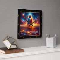 Mark 11:24 Jesus Glowing Against Celestial Sunset 