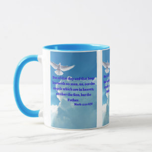 Mark 13:32 KJV Bible Verse Pic Two-Tone Mug