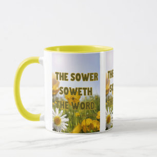 Mark 4:14 KJV Bible Scripture Pic Two-Tone Mug