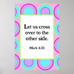 Mark 4:35 Lilac And Turquoise Doughnuts With Filli Poster